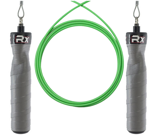Original Rx Jump Rope, Gauntlet Grey Handle & Neon Green Cable