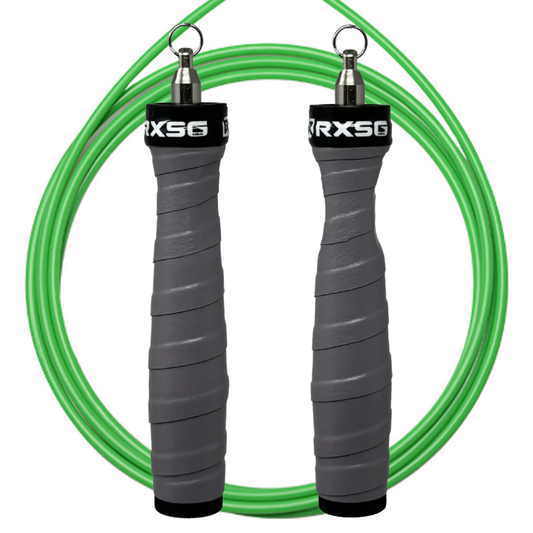 Original Rx Jump Rope 2.0, Gauntlet Grey Handle & Neon Green Cable