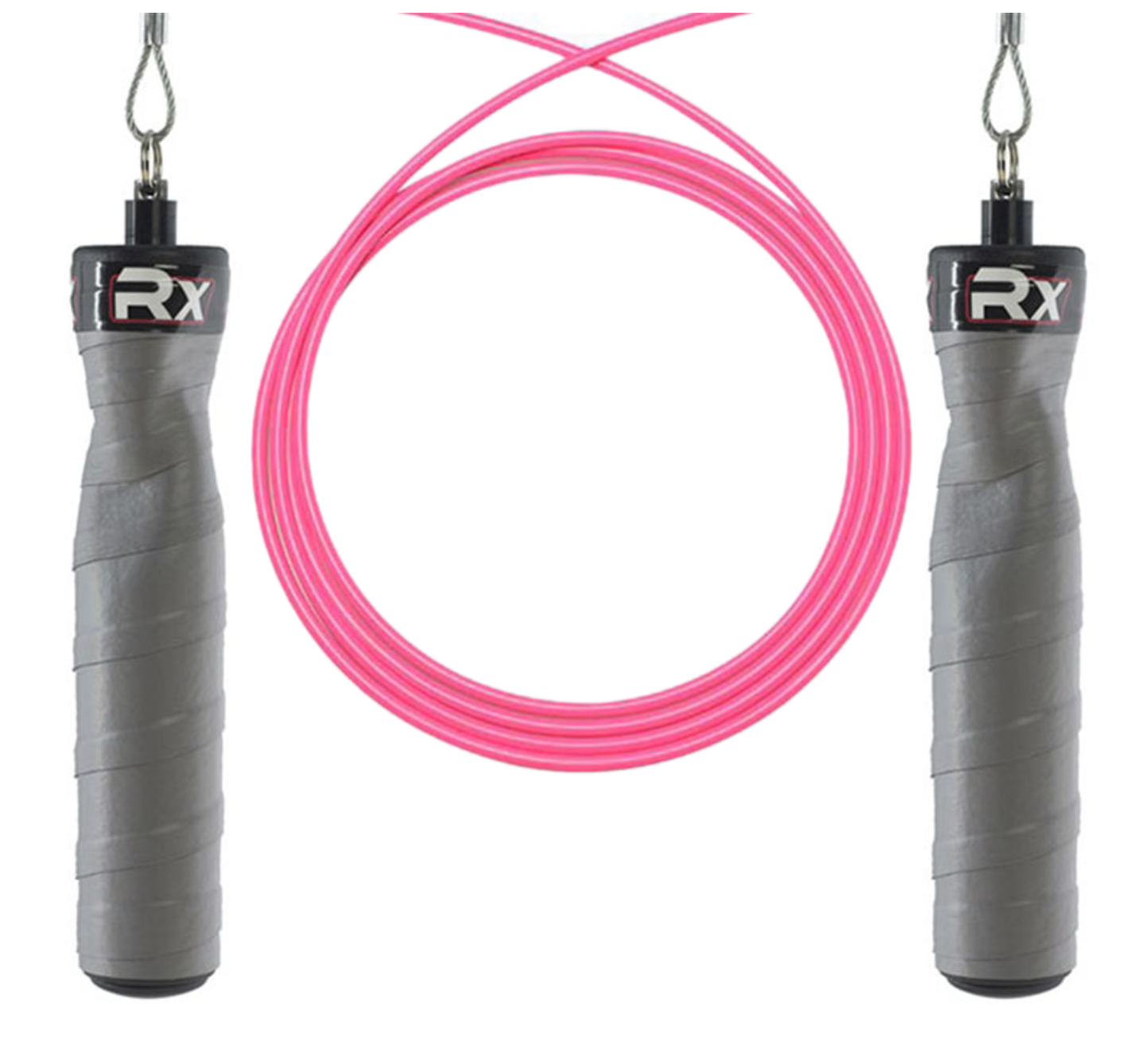 Original Rx Jump Rope, Gauntlet Grey Handle & Neon Pink Cable